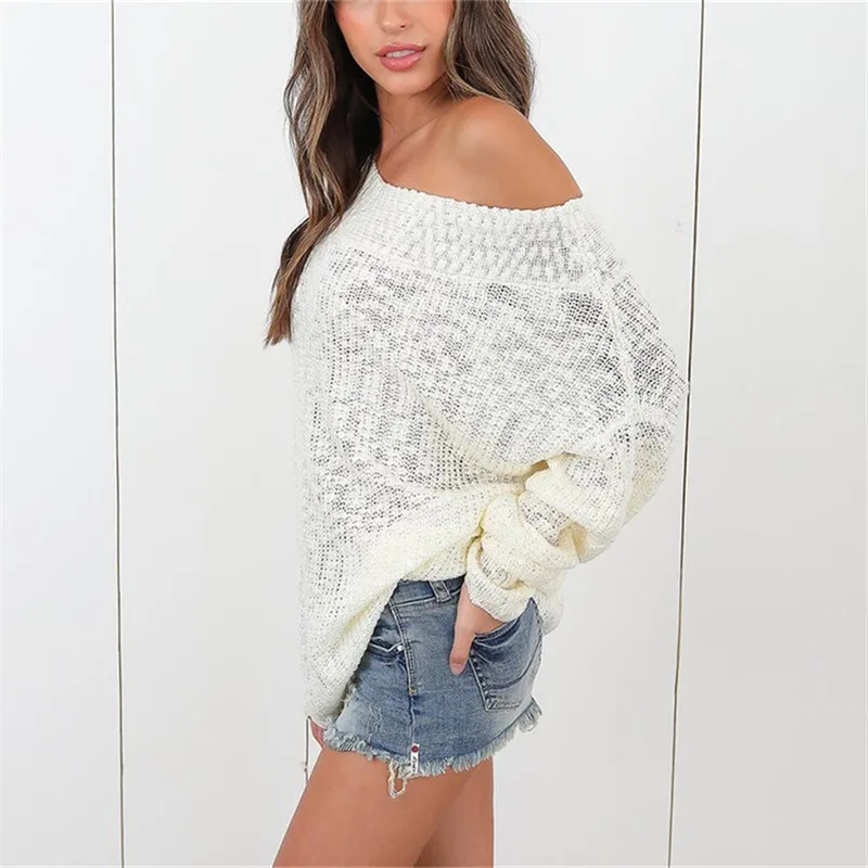 Женский свитер без бретелек с воротником-стойкой размеры до 5XL | Женская одежда