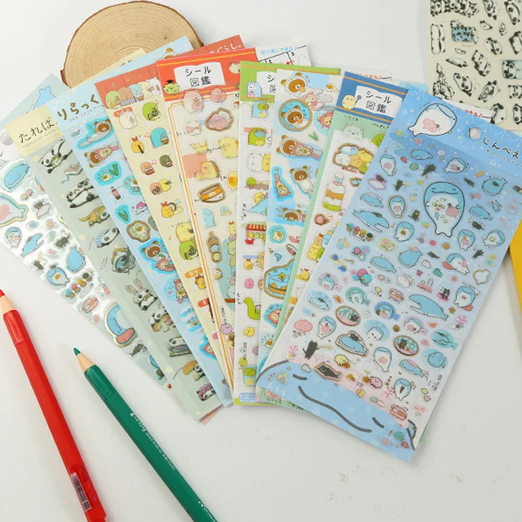 Уголок bio Corner creatures lazy bear hand sticker мультфильм Дневник Мобильный телефон DIY наклейки декоративные печать наклейки WJ01