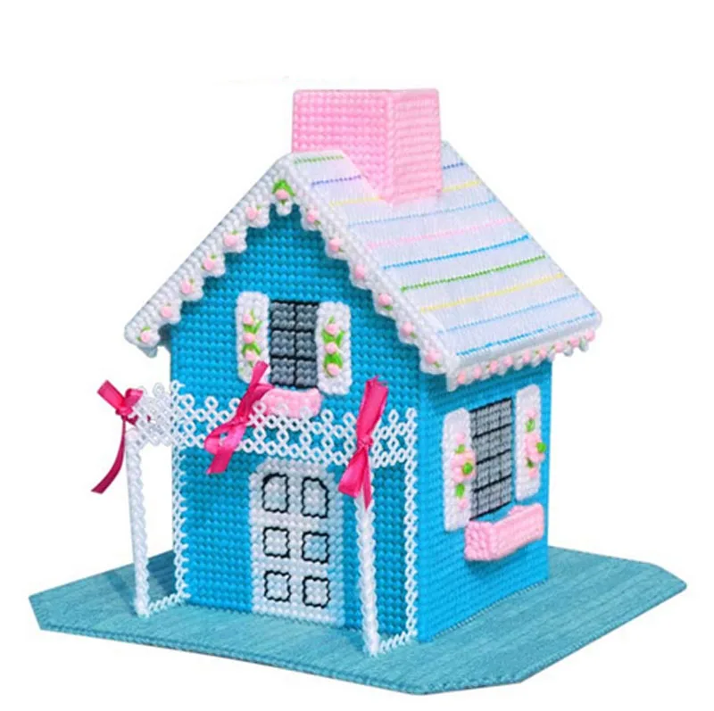 Рукоделие сделай сам 3D перекресная строчка это было вырезано коробка для