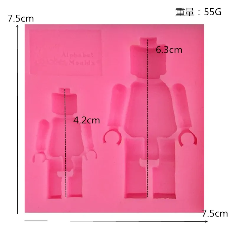 Силиконовая форма для торта в виде робота помадки инструменты украшения тортов