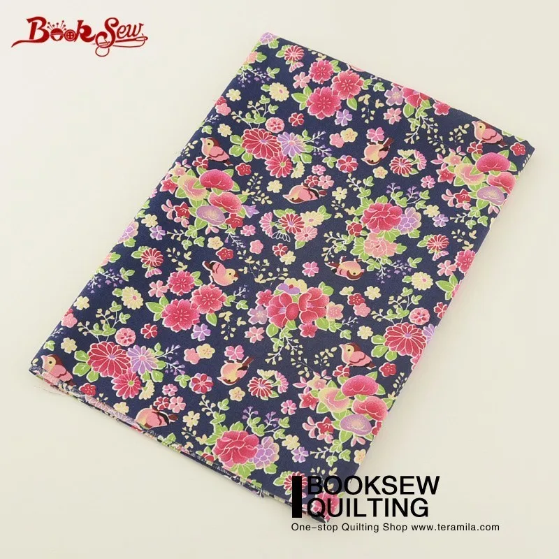 Хлопковое постельное белье Booksew из поплина Лоскутная одежда с цветами и птицами