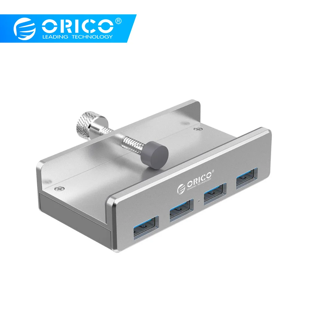 ORICO Алюминий 4 Порты USB 3,0 концентратор высокой Скорость USB разветвитель адаптер Clip-тип хаб для рабочего ноутбука клип ди
