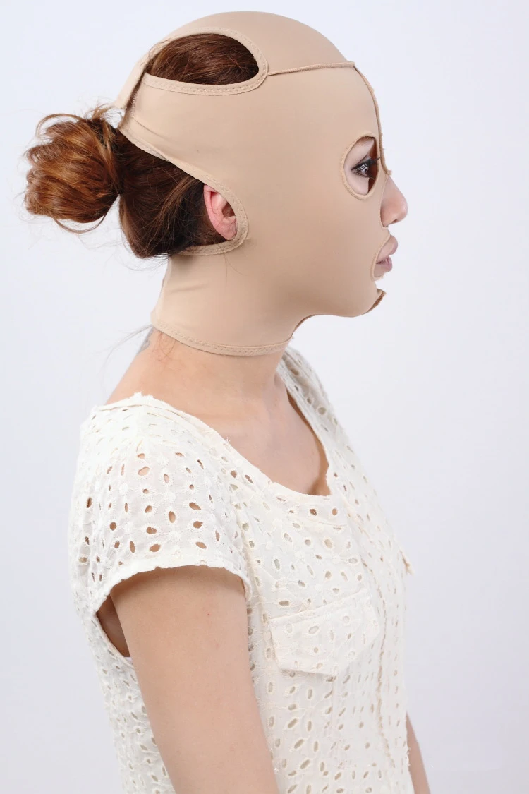 Уход за здоровьем массаж лица маска для похудения лайкра ткань Тонкая Повязка