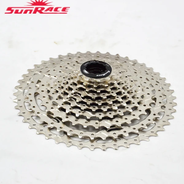 Sunracing CSMS3 11-46T 10 скоростей 10s ширина соотношение MTB горный велосипед запчасти для велосипеда кассетные звездочки и задняя вешалка комплект - Цвет: MS3 11-46T Silver