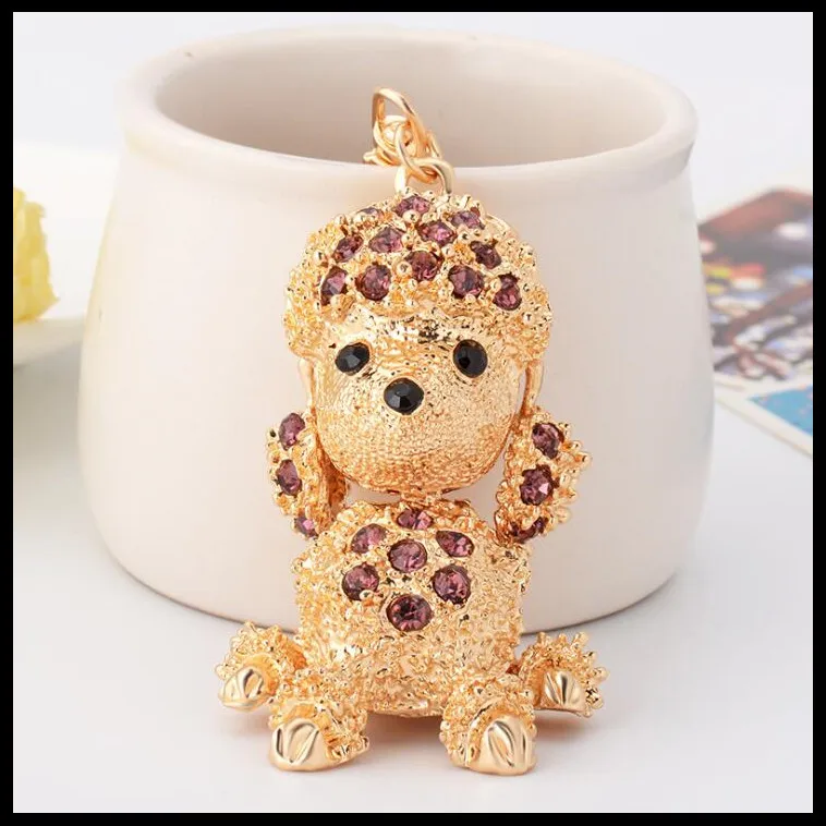 Модный креативный брелок с пуделем украшения для сумок девочек изысканный