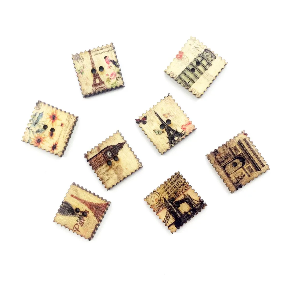 50 шт. декоративные квадратные пуговицы для одежды | Дом и сад