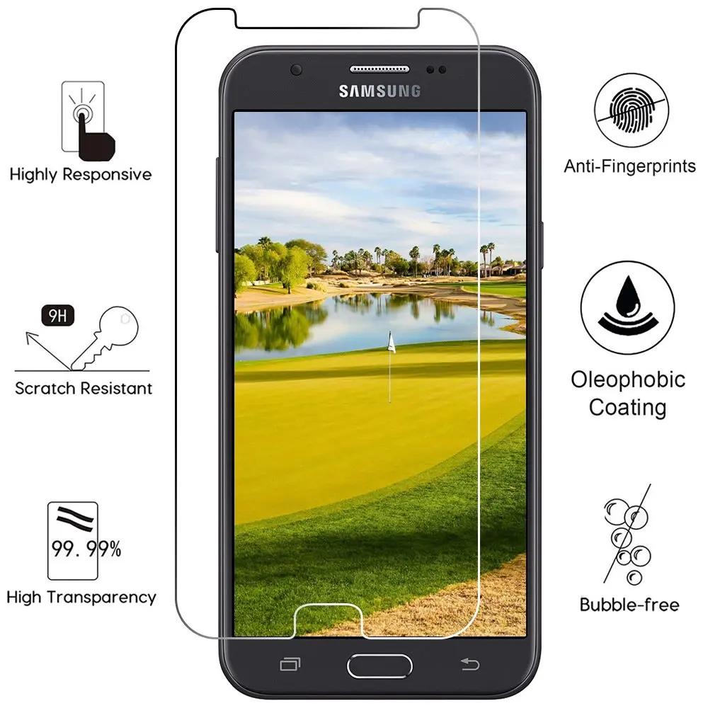 9H 2.5D Защита экрана для Samsung GALAXY J7 MAX закаленное стекло J7MAX устойчивая к царапинам