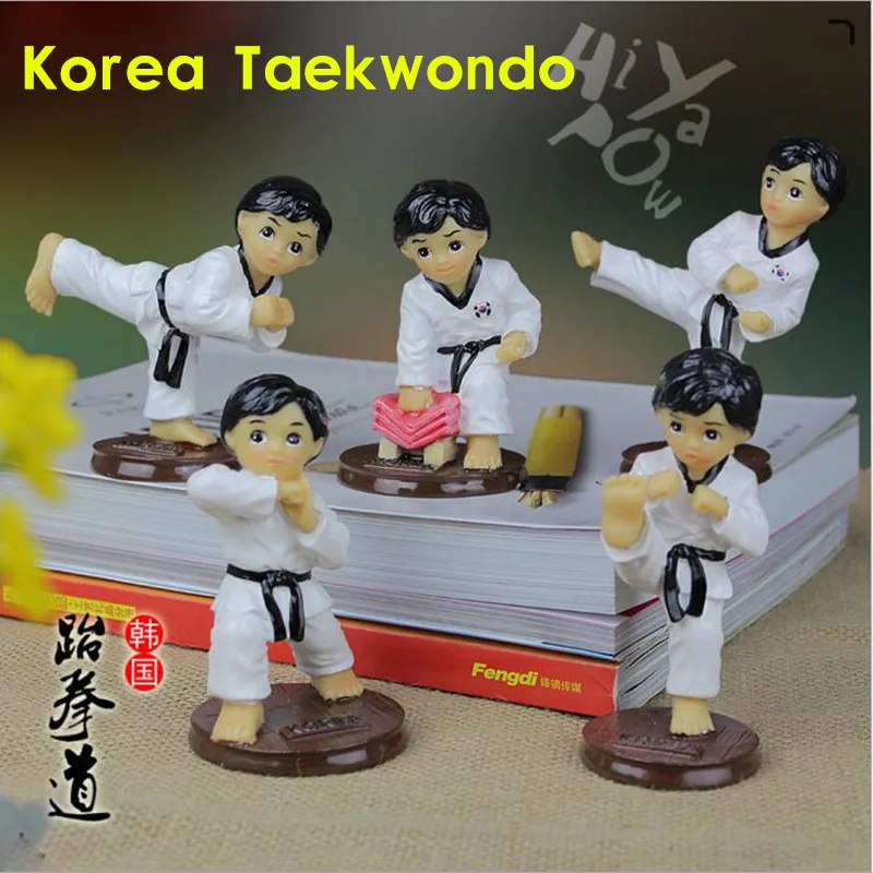 5 шт./компл. Корея тхэквондо Обувь для мальчиков Фигурки автомобиля Куклы