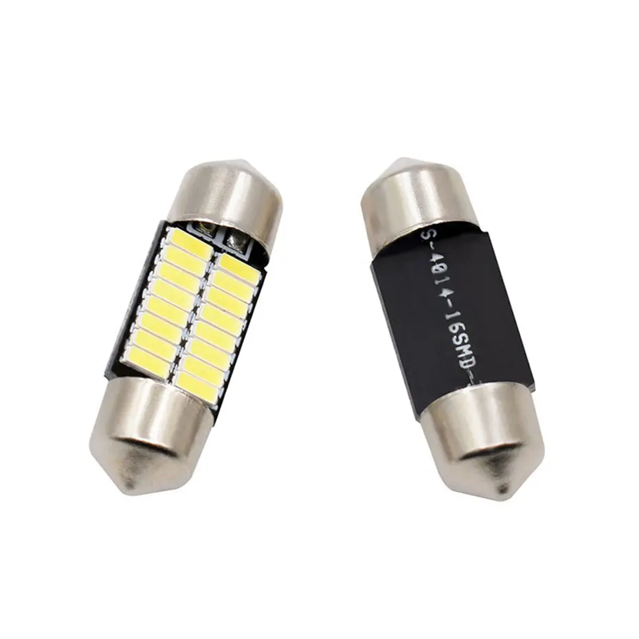 500 шт. автомобильный Стайлинг led гирлянда 31 мм 36 39 41 светильник c5w 16 SMD 16smd 4014 авто