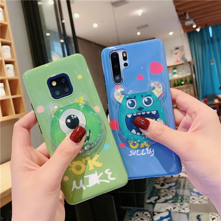 For Huawei P30 p20 Cute Lotso bear liquid soft back Case for mate20 pro nova4 Nova3 Nova2S Cartoon monsters cover shell |