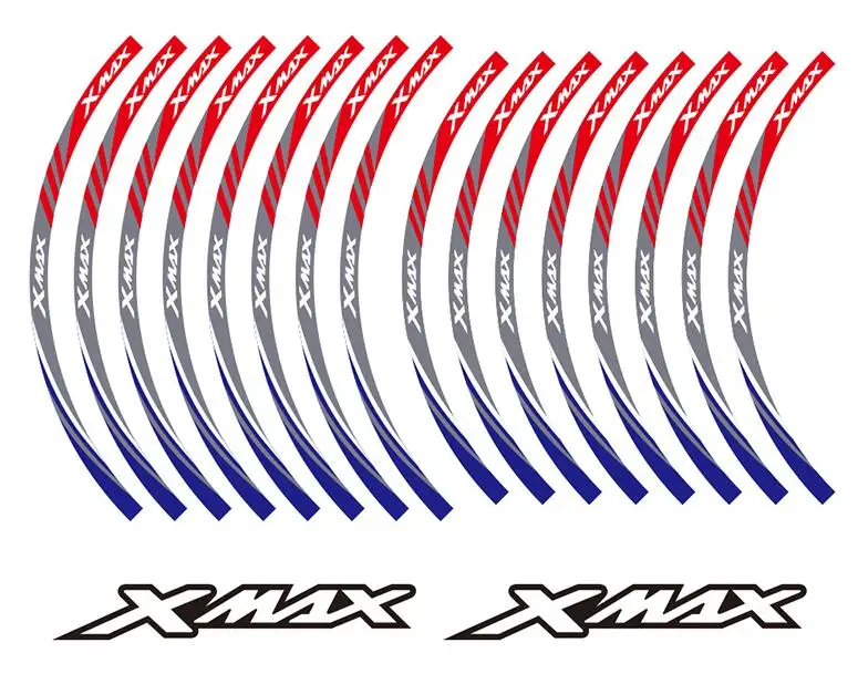 Model 9 KODASKIN колеса нашивки обода наклейки настроены для Yamaha XMAX X-max - Цвет: Model 9