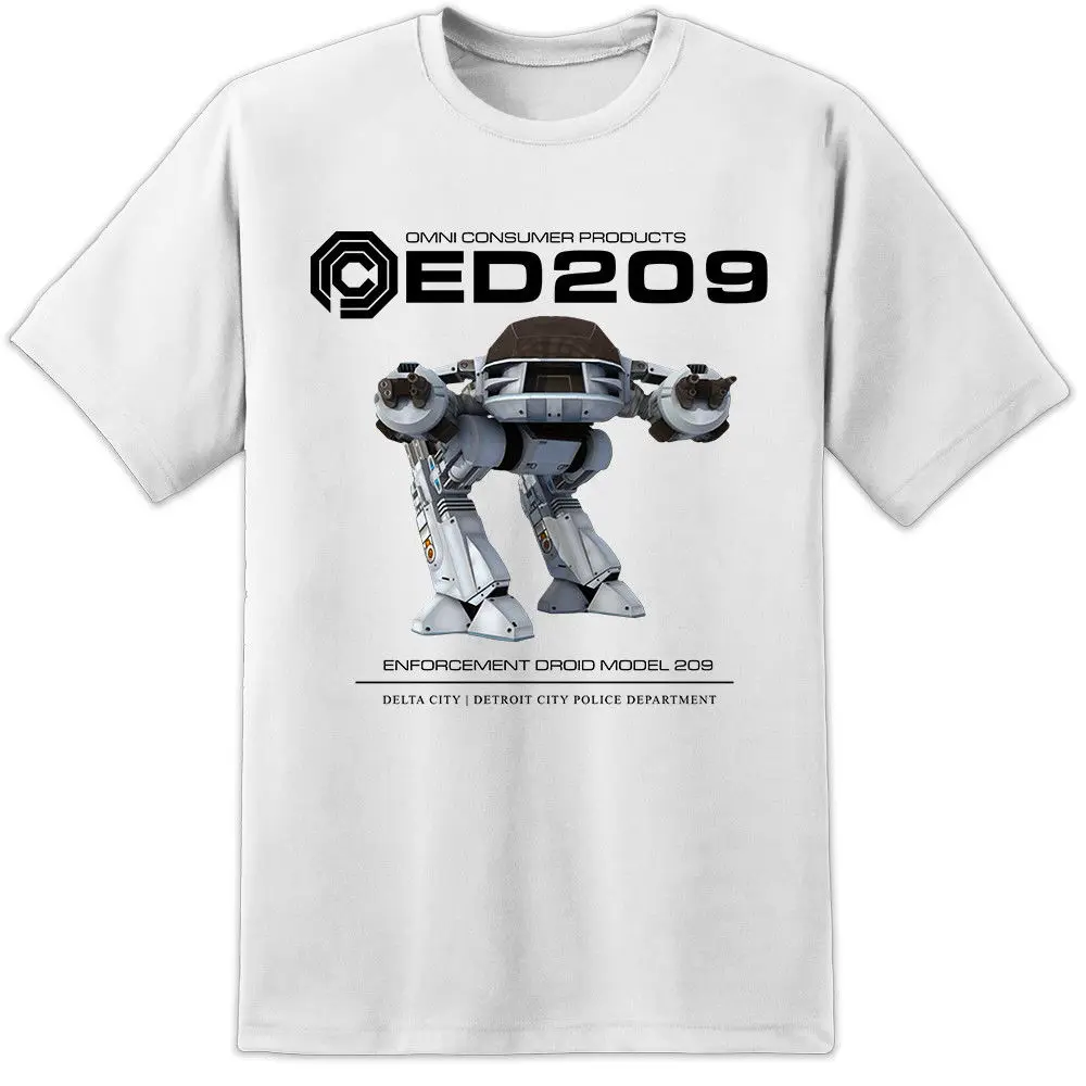 Для мужчин s ED209 Robocop OCP футболка Omni потребительские товары фильм Weyland корп Ретро мультфильм футболка Мужская Унисекс Новая мода