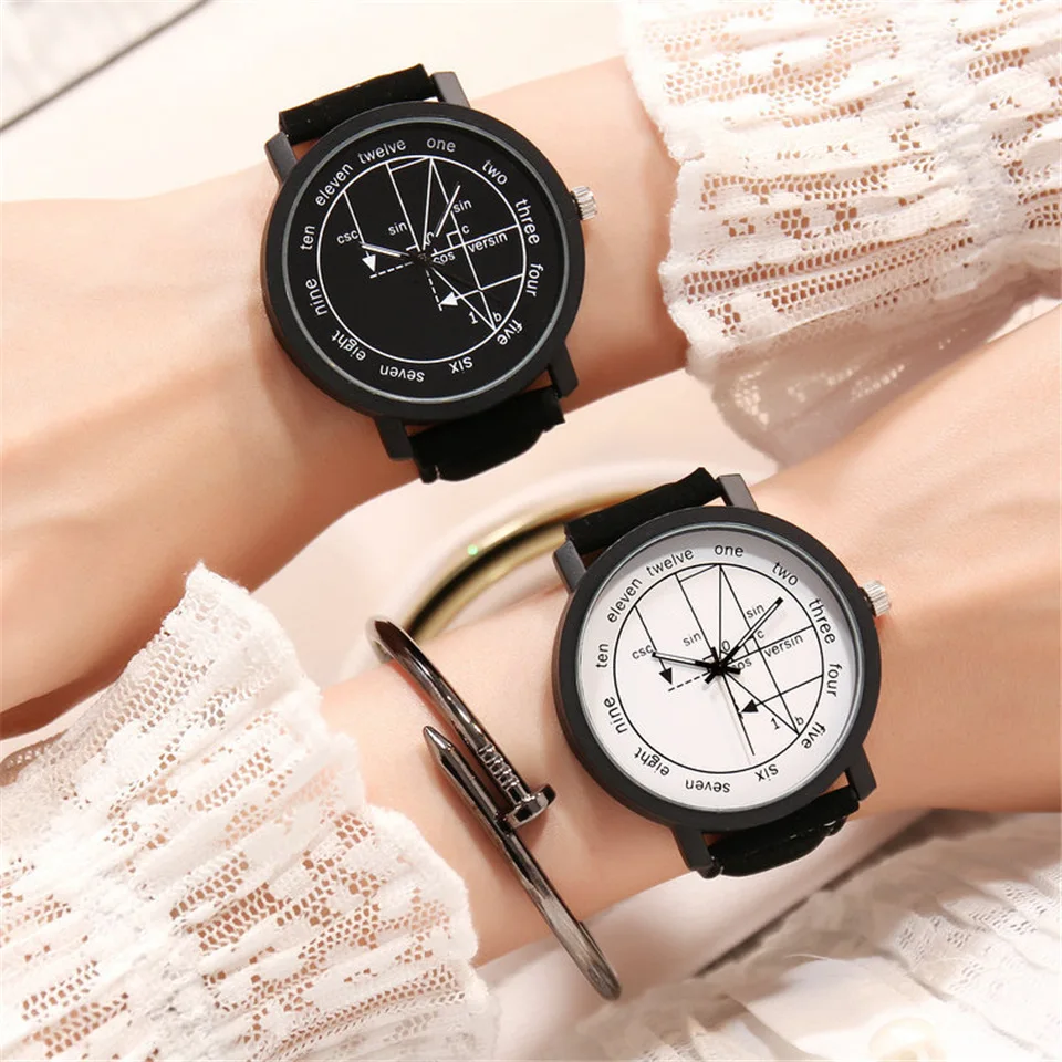 

New Black Large Dial Fashion Casual Couples Watch For Women Leather Ladies luxury Brand Quartz Wristwatch Montre Femme 2019 Luxe