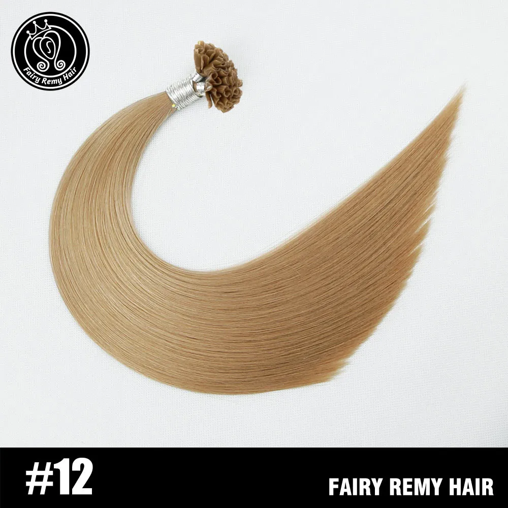 #12 Сказочные волосы remy 22 дюйма 1 г/прядь настоящие Реми натуральные u-кончики натуральные волосы для наращивания светлые цветные пряди волос на капсулах 50 г - Цвет: #12