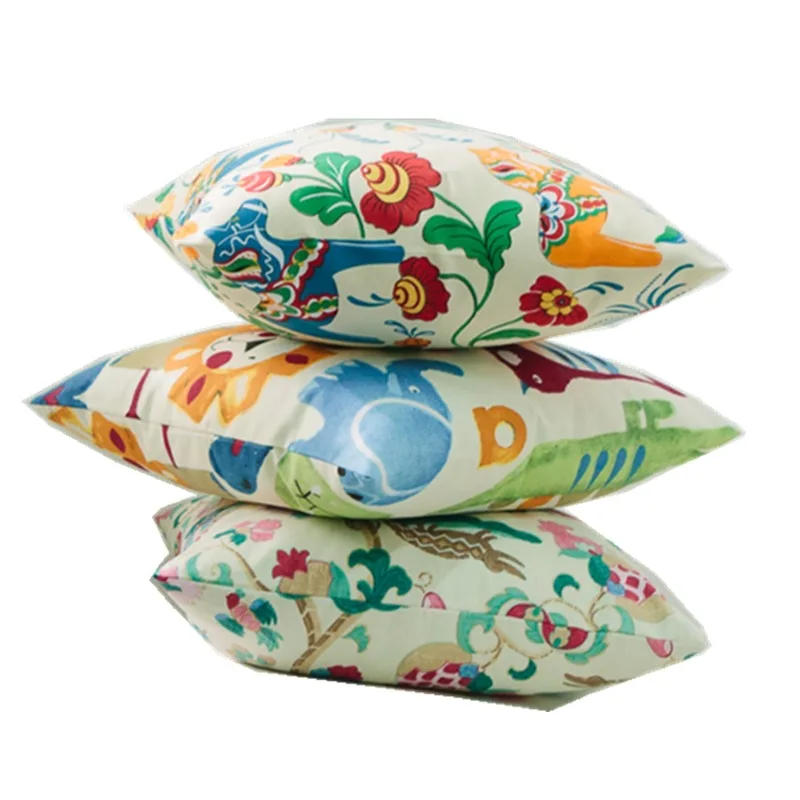 Чехол для подушки из хлопка с изображением идиллических цветов Сакура наволочка