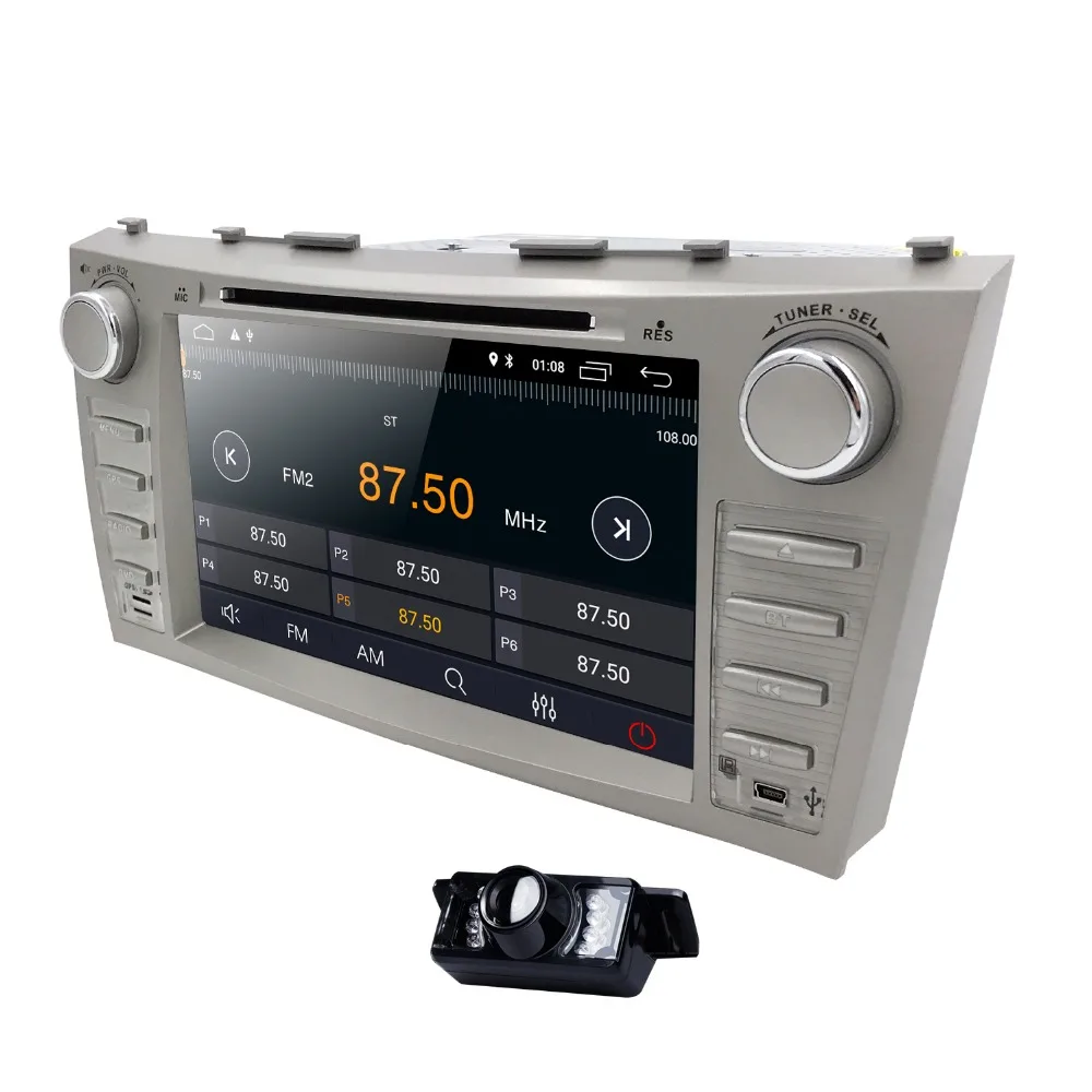 HIZPO Android 8 1 2DIN дюймов Автомобильный Стерео GPS для TOYOTA Camry 2007 2011 Aurion 2006 сенсорный