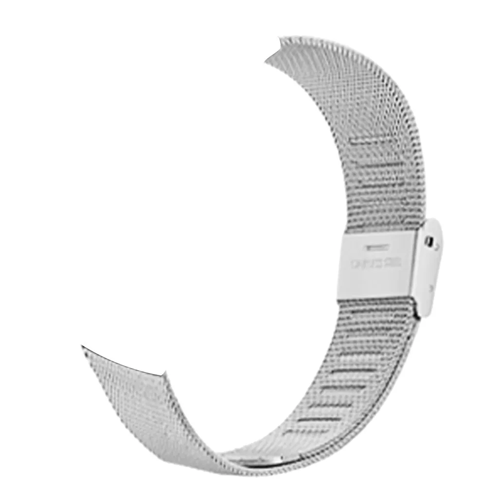 Silver Сменные однотонные часы из нержавеющей стали, ремешок для наручных часов, браслет для huawei Honor 3 Band 4, умные аксессуары - Цвет: Silver