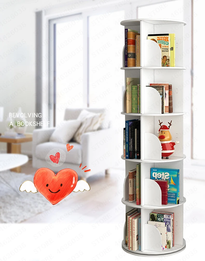 1-6 слоев DIY волшебный вращающийся книжный шкаф от журнального столика до многофункционального книжного стека деревянный-пластиковый стеллаж для хранения товаров полка