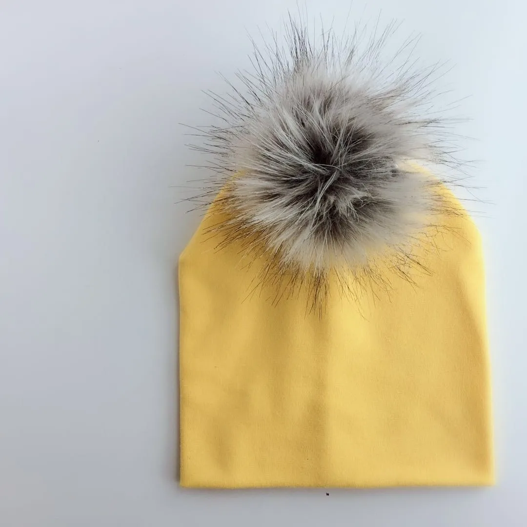 spring winter Toddler infant Kids children baby cotton colorful roccoon hat cap beanie skullies for girls and boys newborn
