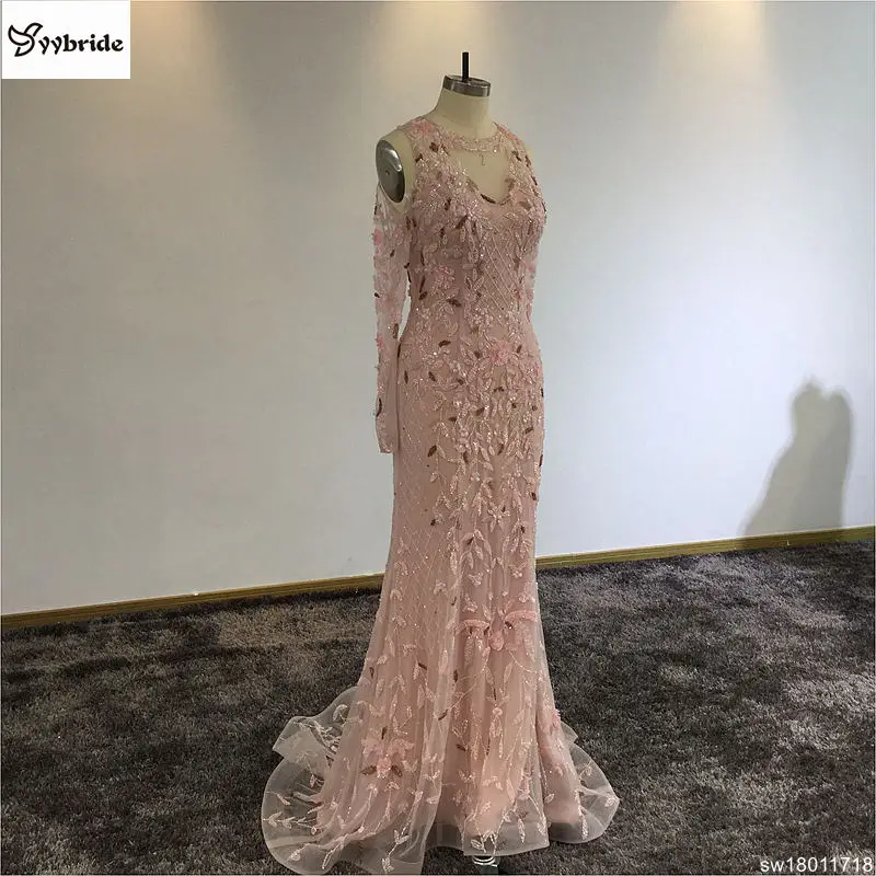 Платье с круглым вырезом длинным рукавом и юбкой годе|scoop neck bridesmaid dress|neck floatneck therapy