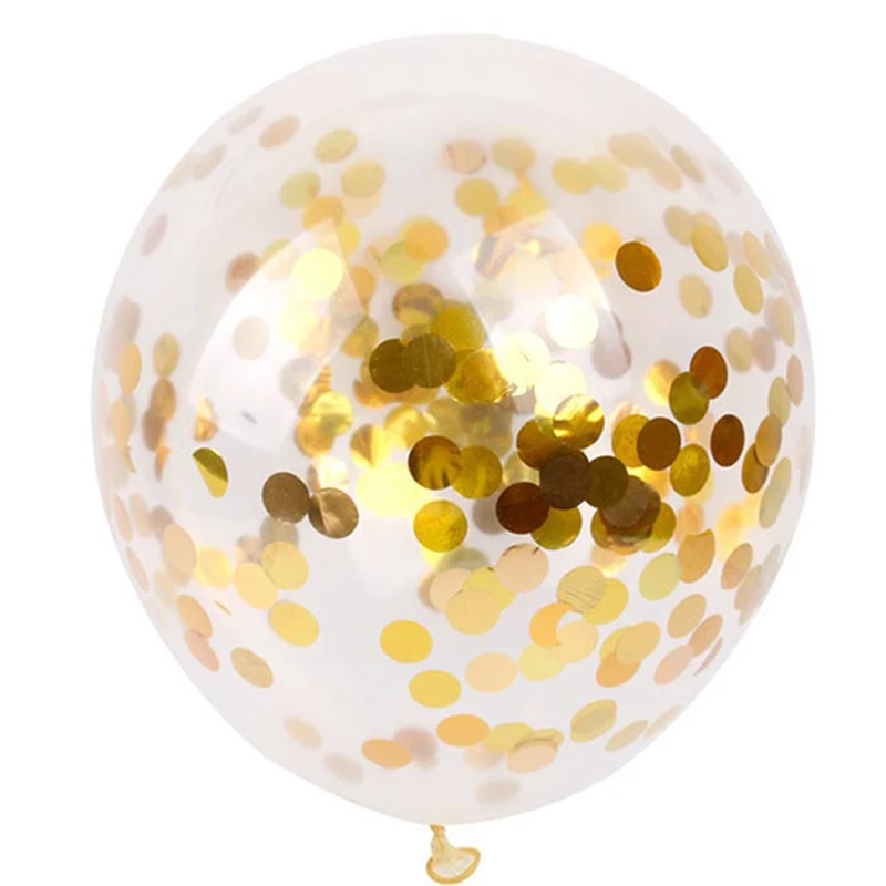 5 piece 12 inch 30 cm clear balloon latex wedding confetti happy birthday party supplies decorations illuminate | Дом и сад