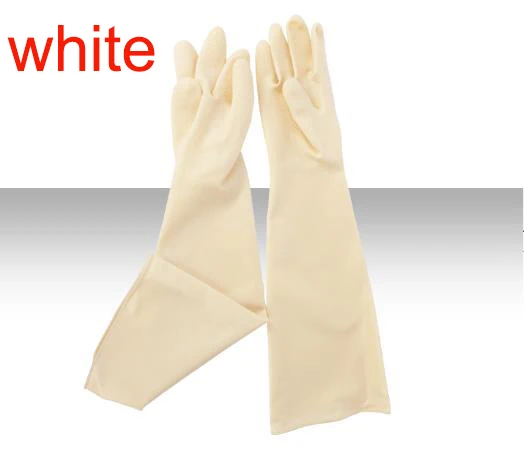 Водонепроницаемые длинные резиновые перчатки 45 см с кислотным маслом большие