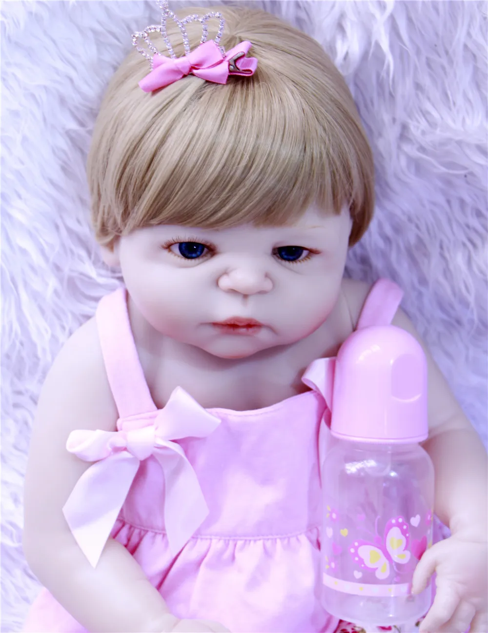 55 см Силиконовая Кукла Reborn Girl Реалистичная кукла для новорожденных 22 дюйма
