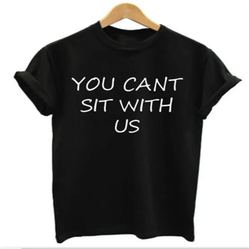 Модная футболка с буквенным принтом и топы которые вы не можете сидеть нами для
