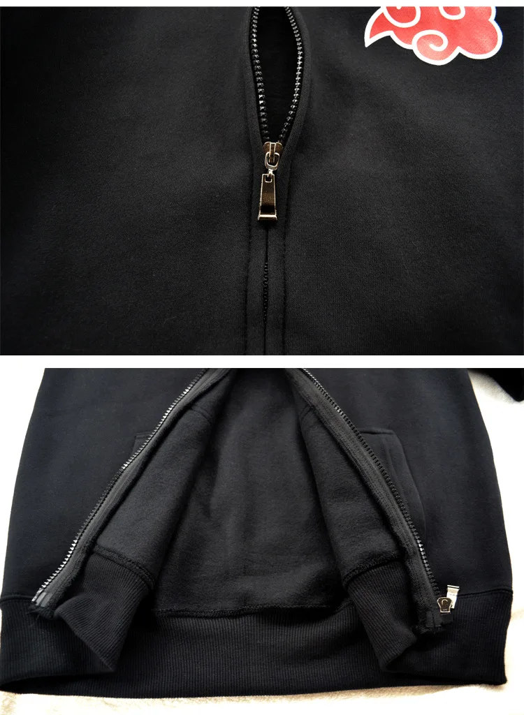 Наруто балахон 2017 Для женщин Косплэй пальто куртка на молнии красный облака