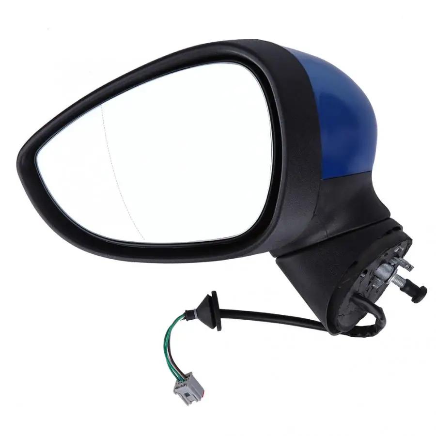 Left Vice Driving Wing Door Electric Rear View Mirror Assembly Blue Fit for Ford Fiesta MK7 FROM 2008-2012