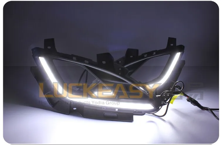 12V 6000k светодиодный DRL Дневной Бег светильник чехол для hyundai противотуманная фара Elantra рамка туман светильник стайлинга автомобилей