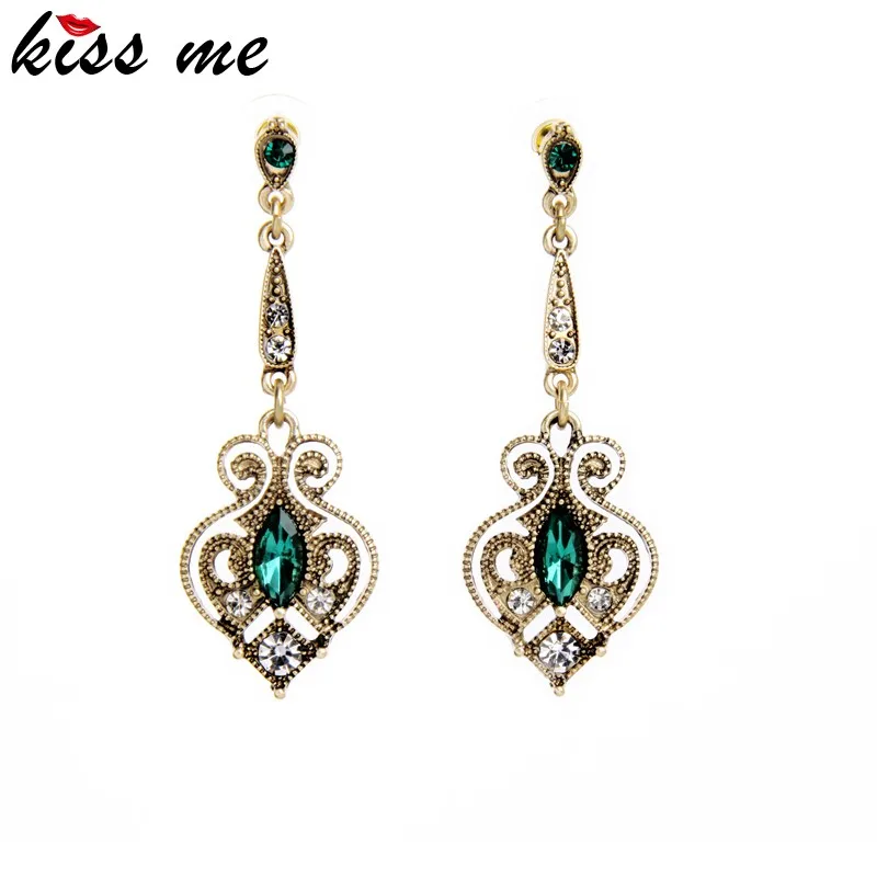 Бренд Kiss Me ретро сплав сердце Висячие серьги для женщин Bijoux летние трендовые золотые цветные серьги подарок на день рождения