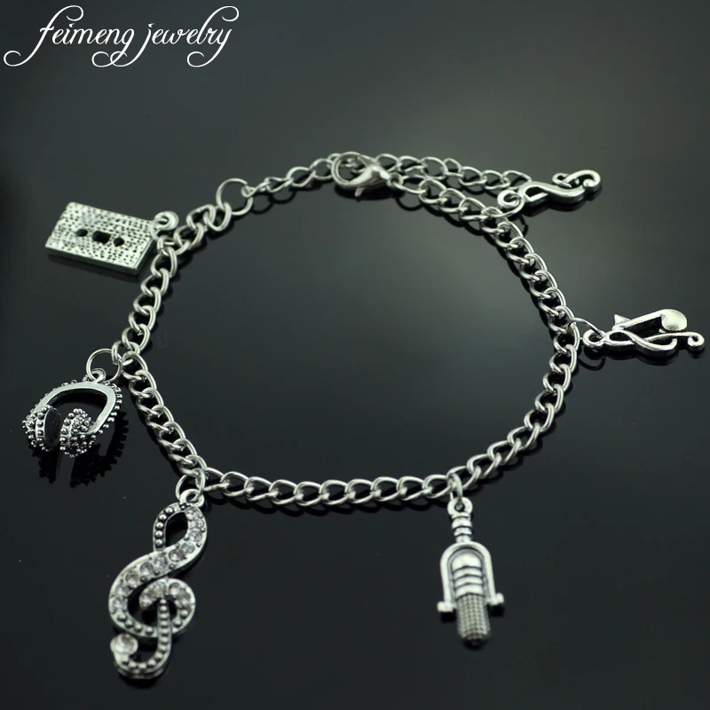 Feimeng ювелирное изделие музыкальный браслет модные наушники микрофон магнитная