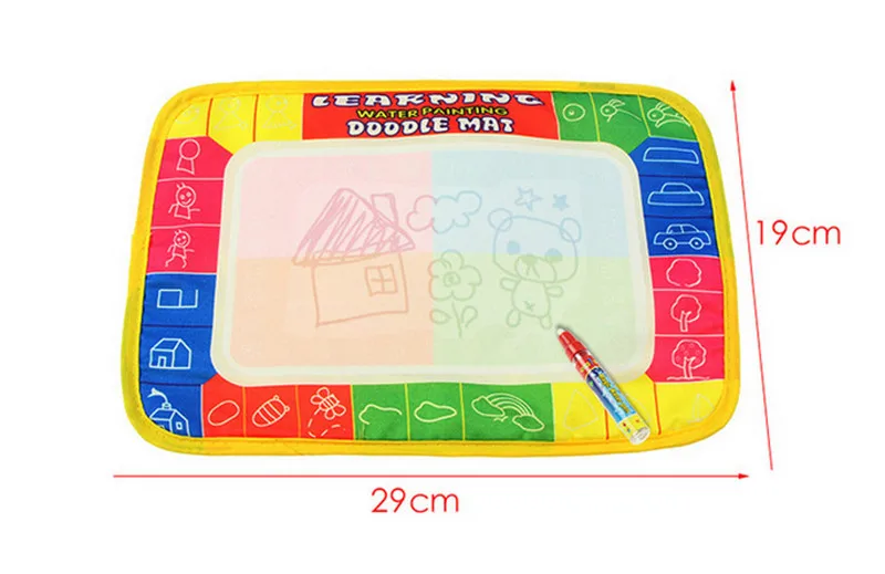Детский коврик для воды 1 шт. Волшебное перо + доска рисования 29*19 см детские
