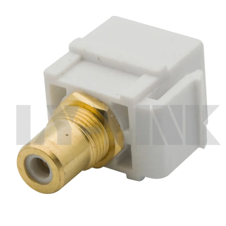 Новый стиль keystone RCA видео компонентный разъем с белым цветом|rca keystone|keystone connectorconnector rca |