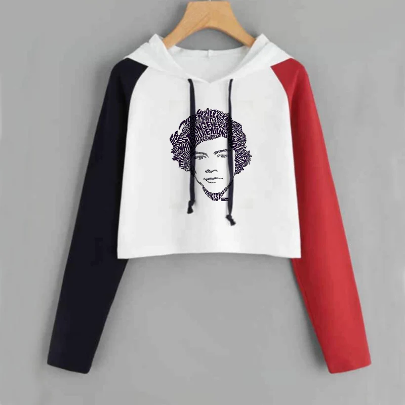 Harry Styles укороченный топ с капюшоном для женщин хип-хоп One Direction 1D Толстовка укороченная Повседневная с длинным рукавом розовый Свитшот Femme спортивный костюм