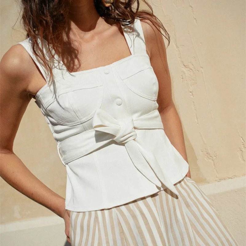 TWOTWINSTYLE летние футболки с открытыми плечами для женщин Топ женский Slash шеи бандаж