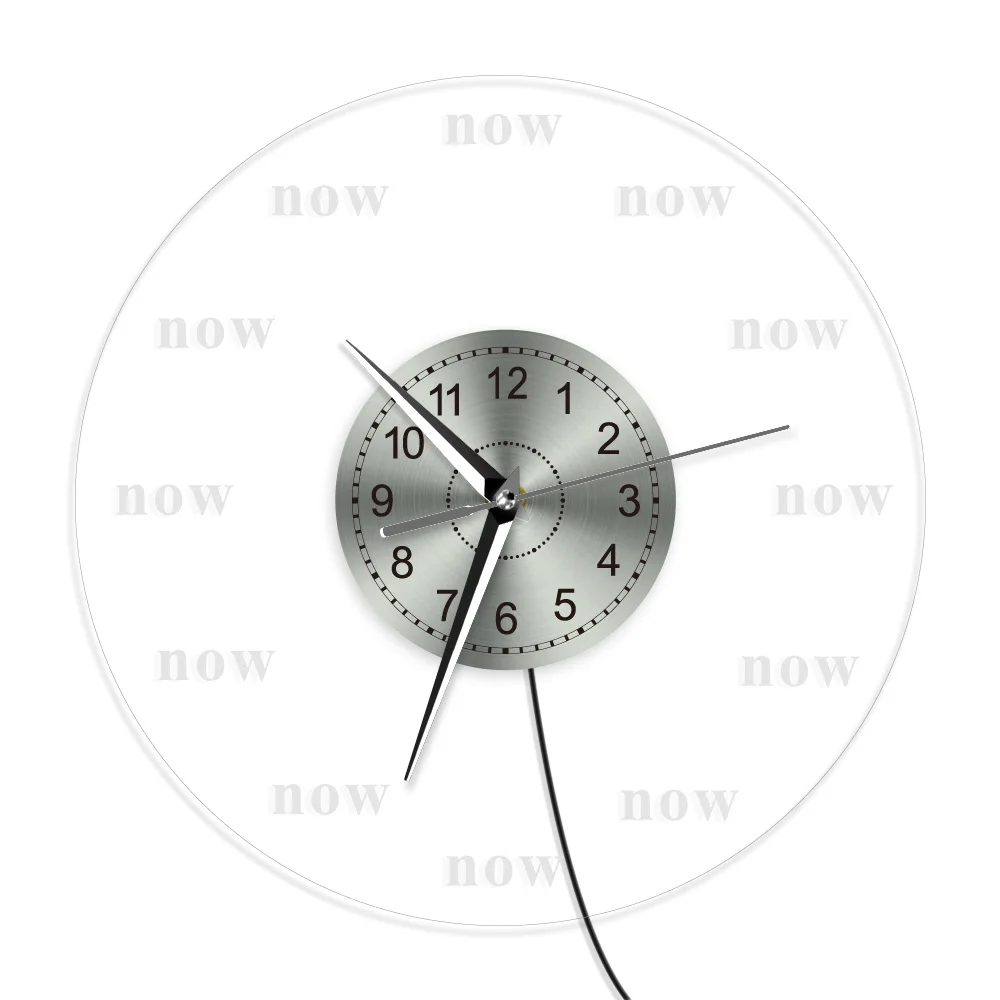 Настенные часы Time is Now живые в настоящее время мотивационный светодиодный