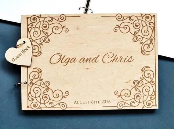Оригинальная однородная деревенская Свадебная Гостевая книга индивидуальное