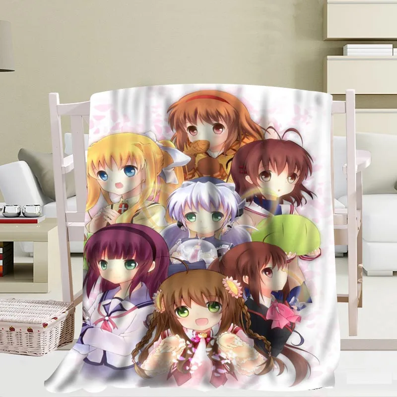 Изготовленное на заказ одеяло Angel Beats аниме мягкое одеяло Сделай Сам ваше изображение украшение спальни размер 58x80 дюймов, 50X60 дюймов, 40X50 дюймов - Цвет: Blanket