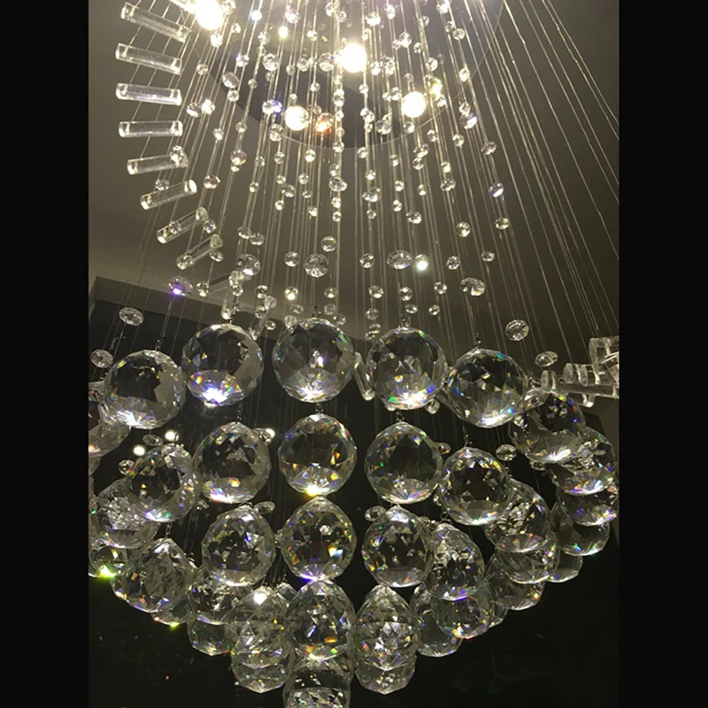 

Loft crystal Europe traditional chandelier empire modern with GU10 9 lights for living room bedroom hotel lobby restaurant