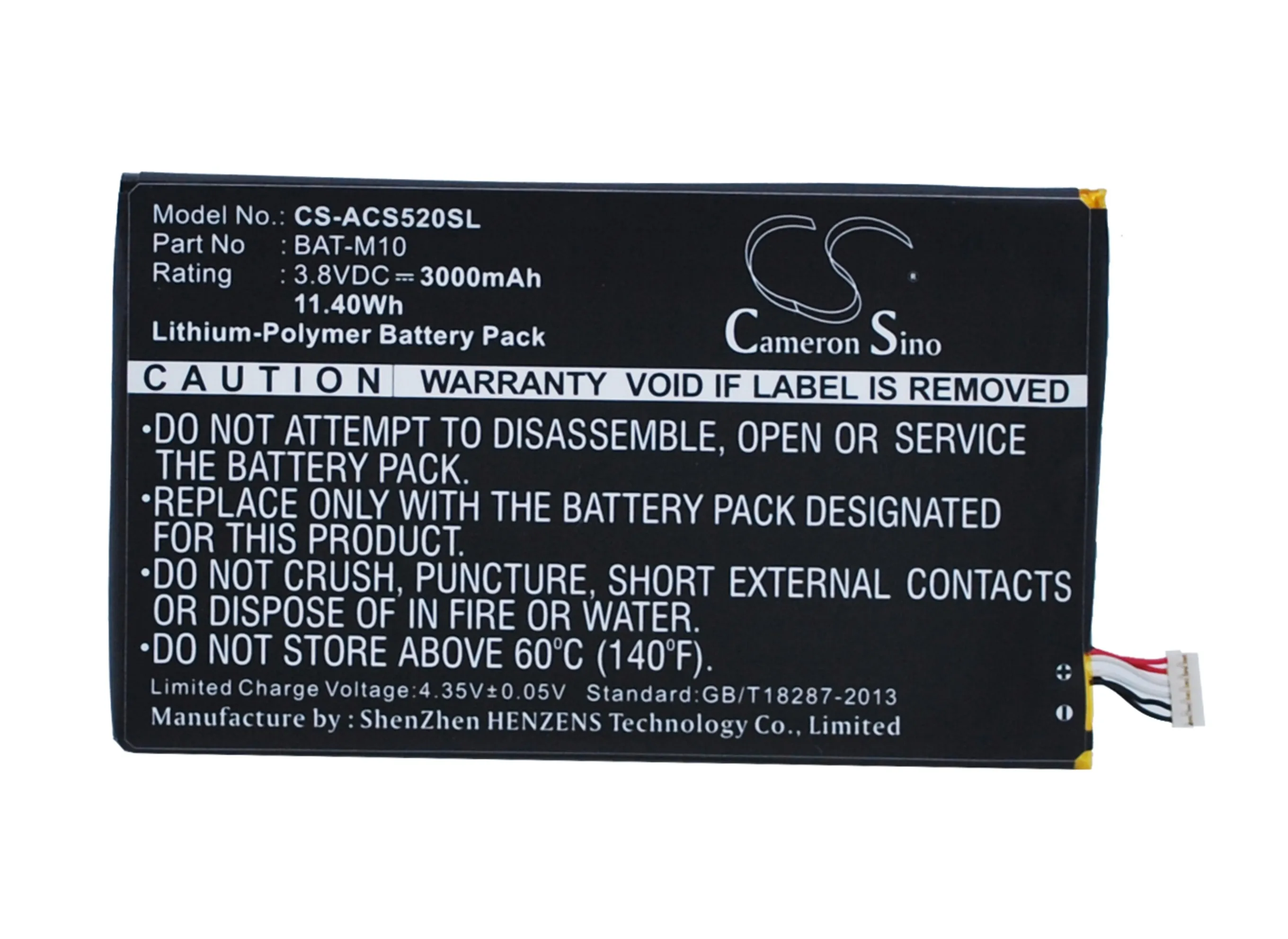 Высококачественный аккумулятор Cameron Sino 1CP415793L1 1S1P BAT M10 KT.0010S.007 для Acer Liquid Jade S2 S520