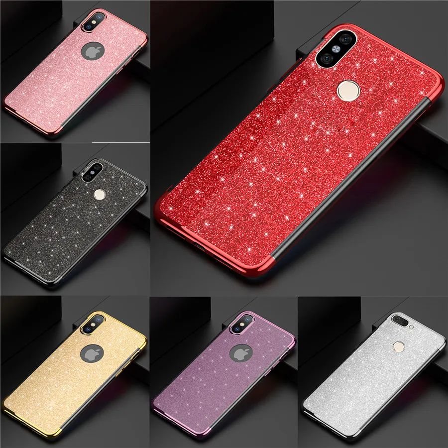 Чехол для Xiaomi Mi 8 Lite цветной Блестящий Мягкий чехол SE чехол|Бамперы| |