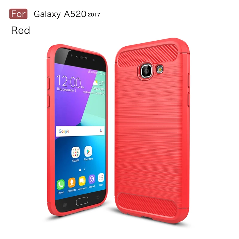 Для samsung Galaxy A5 2017 чехол Чехол из углеродного волокна для телефона мягкий TPU