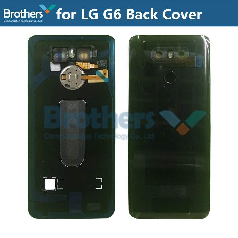 Задняя крышка для LG G6 корпус батареи с гибким кабелем отпечатков пальцев+ объектив камеры для LG G6 H870 задняя крышка аккумулятора Замена