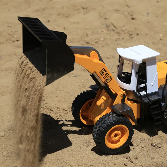RC автомобилей 1:16 бульдозер 2 4 г 9ch удаленного Управление раскопок грузовик