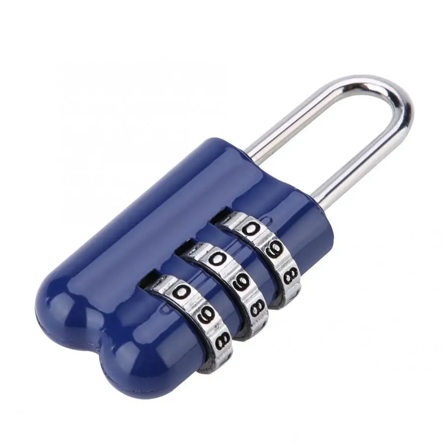 Замок с кодовым кодом и цифрами на 3 циферблата замок для защиты от кражи дорожный