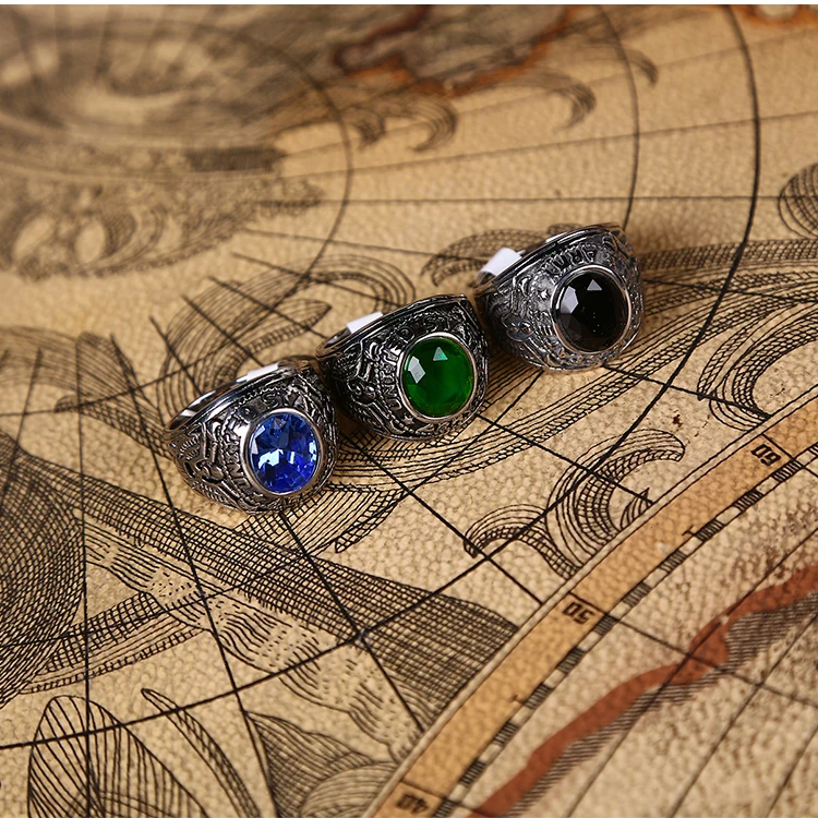 

Men's Rings Punk Style Stainless Steel Ring for Men Jewelry High Quality Men's Ring With Crystal PS414