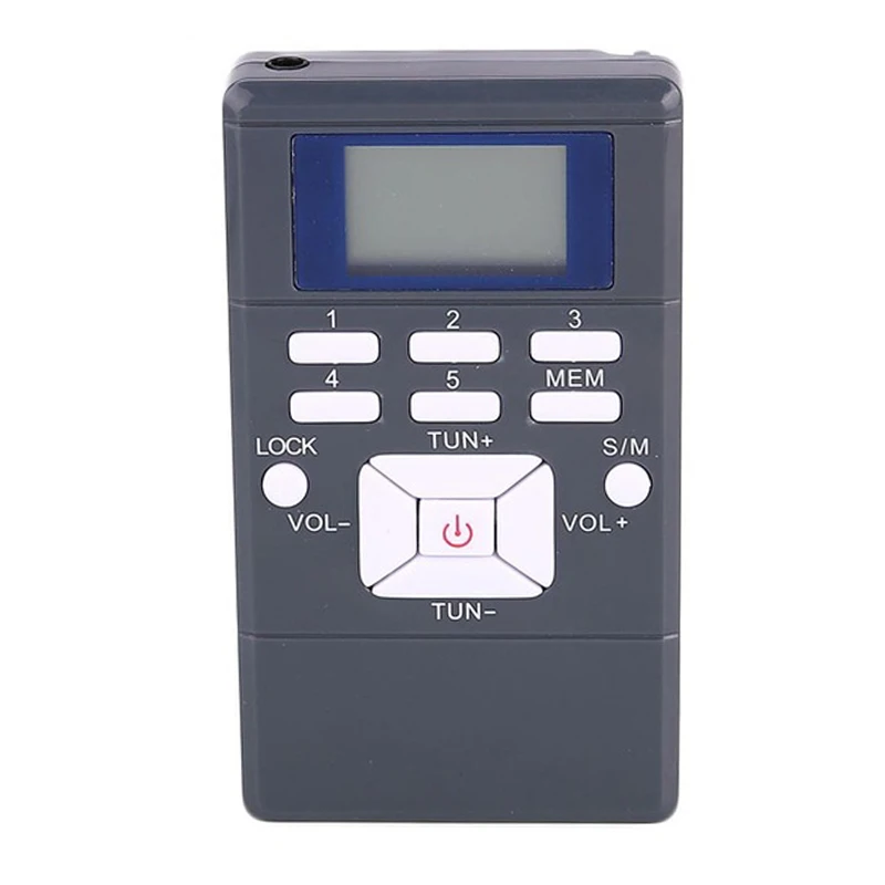 Мини FM радио с наушником цифровой дисплей двухканальный однодиапазонный