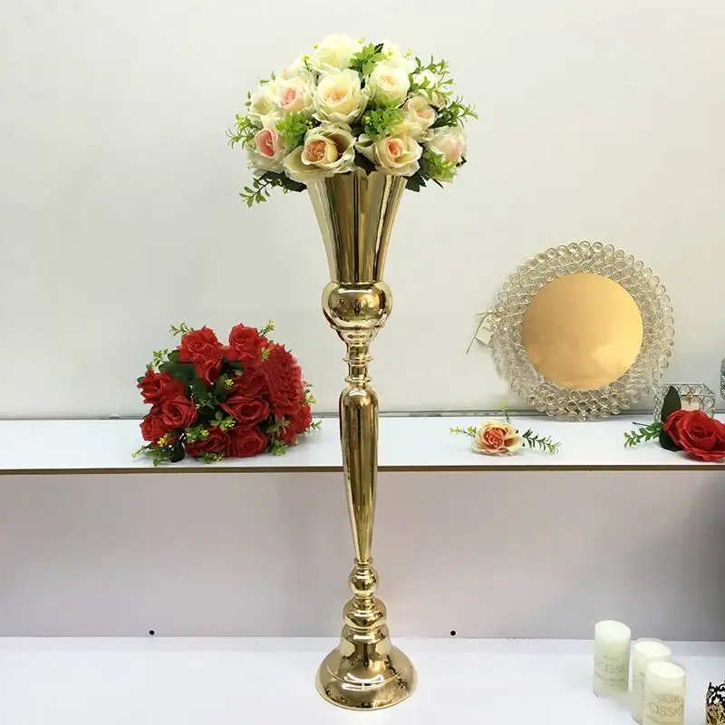 $10 шт. золотые вазы для цветов вечеринки торжества дорожного центральные части